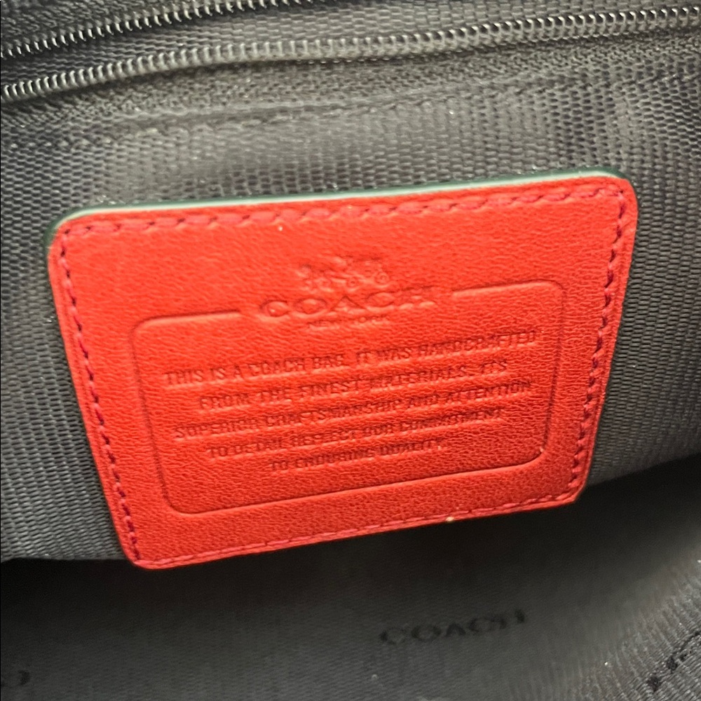 Vintage Coach Red Leather Bucket Crossbody Bag - Picture 7 of 8